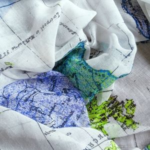 Light weight World Map Scarf